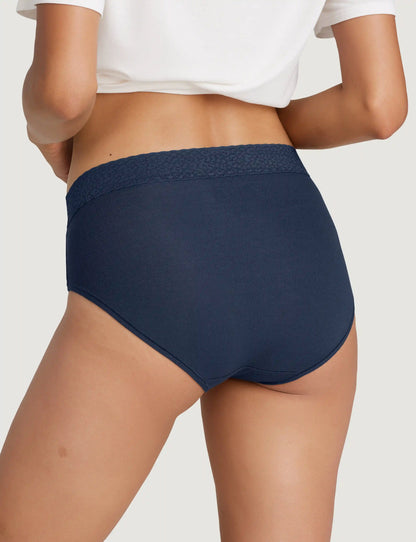 Women's Second Skin High Rise Brief, Lace Waist