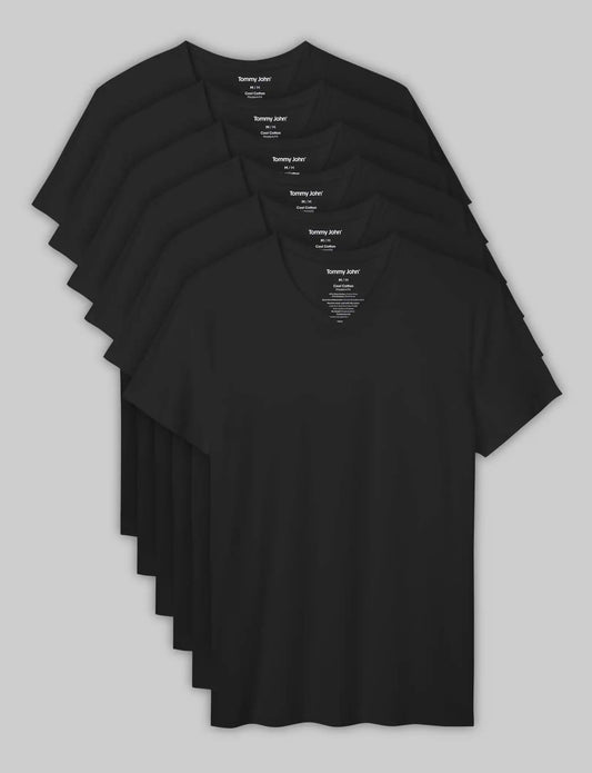 Cool Cotton High V-Neck Modern Fit Undershirt (6-Pack)